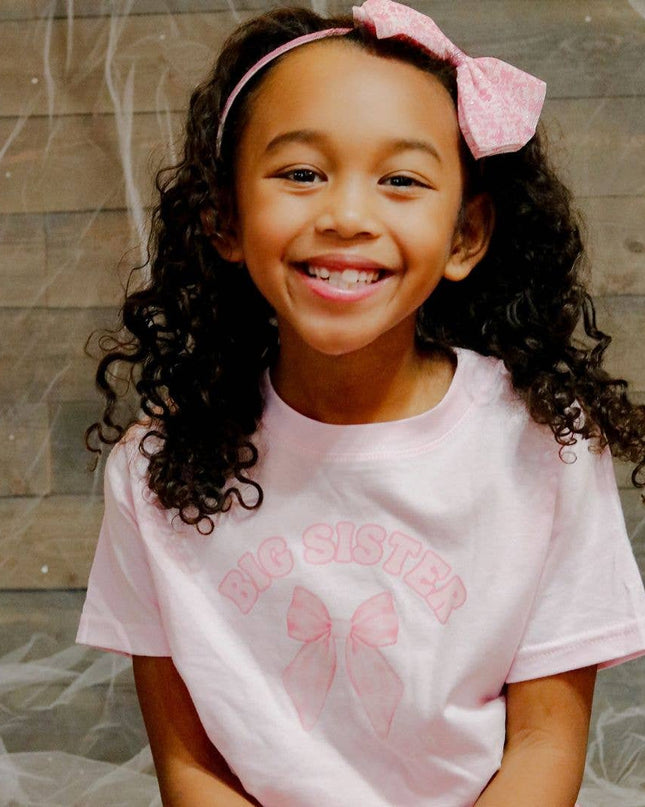Big Sister Bow Short Sleeve T-Shirt - Kids Clothing - Family