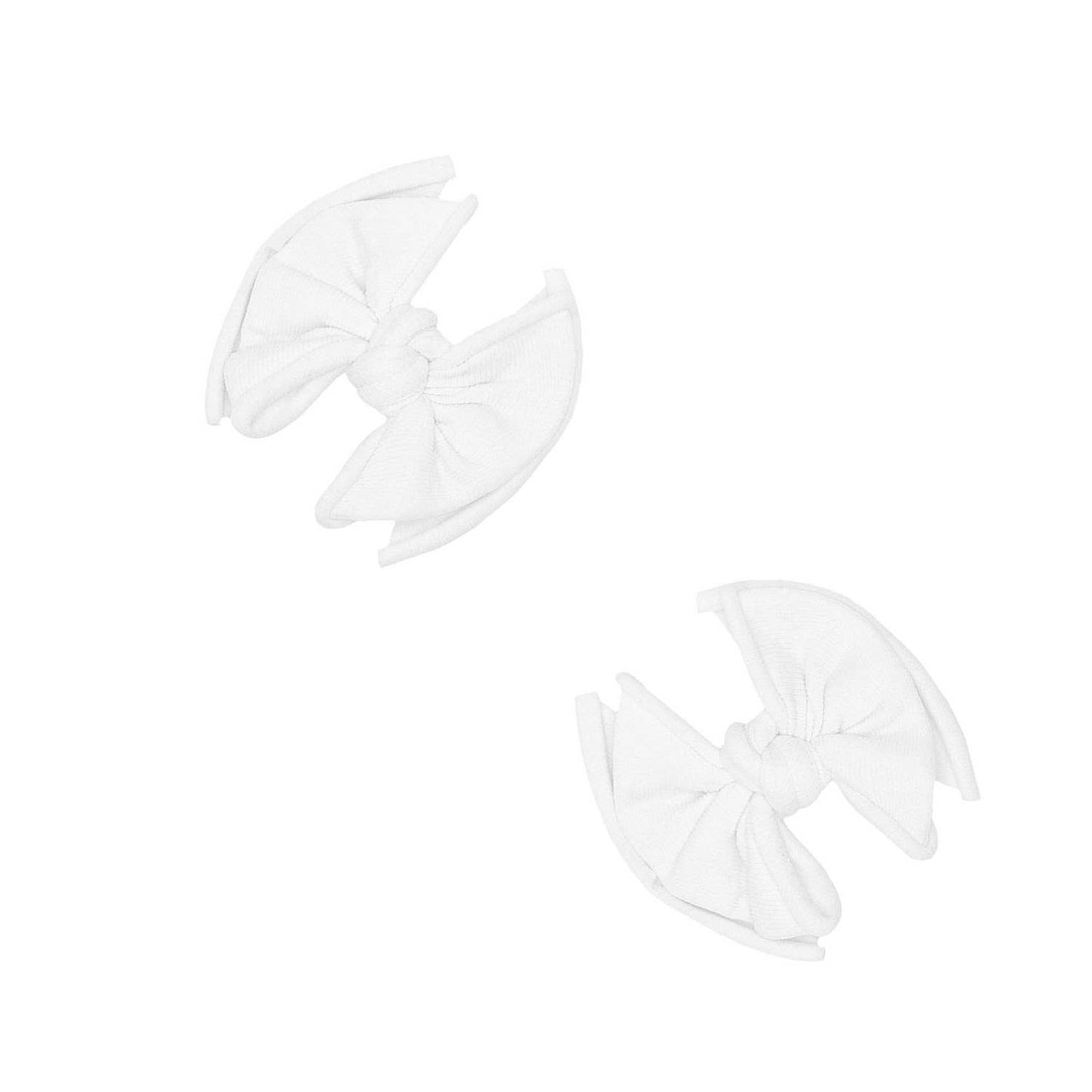 Baby Clips Softy Nylon Bow Hair Clips - 2 Pack