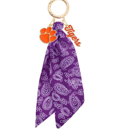 Clemson Tigers Logo Bandana Bag Charm