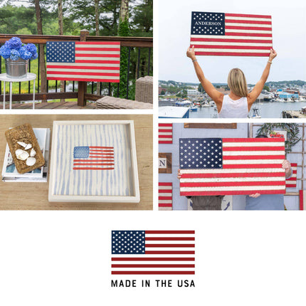 Proudly American For 250 Years Block Sign