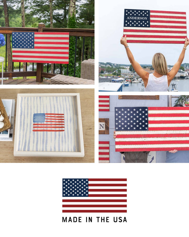 Proudly American For 250 Years Block Sign