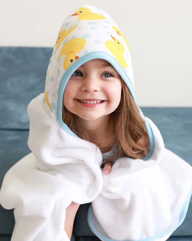 Kids Bamboo Hooded Towels - Rubber Duck