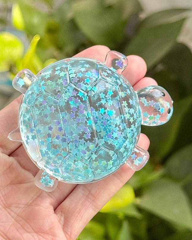 Maltose Glitter cute sea turtle squishy toy-Random Color