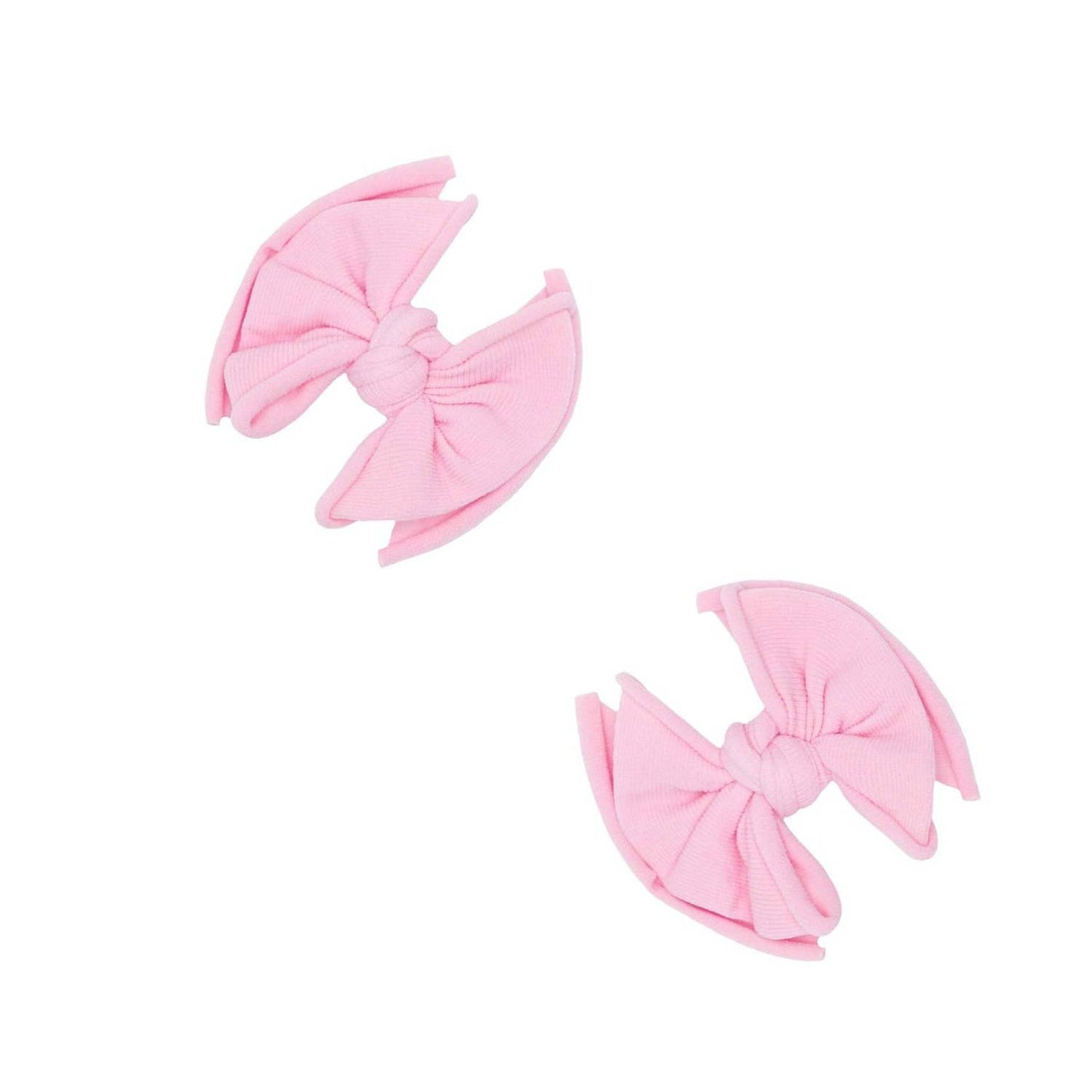 Baby Clips Softy Nylon Bow Hair Clips - 2 Pack