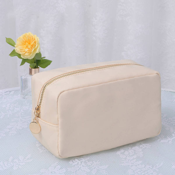 Personalized Emma Round Zippered Nylon Cosmetic Pouch Bag