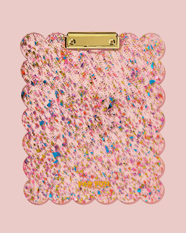 Large Confetti Scalloped Clipboard