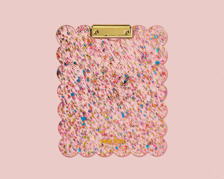 Large Confetti Scalloped Clipboard