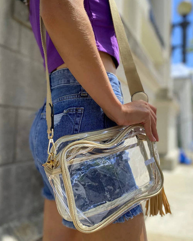 Personalized Game Day Clear Crossbody Bag