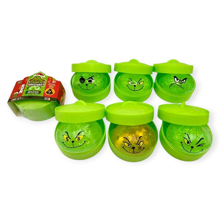 12PCS - Glitter Christmas Grinch Mystery Squishy Dumpling Stress Relief Squishy Toy