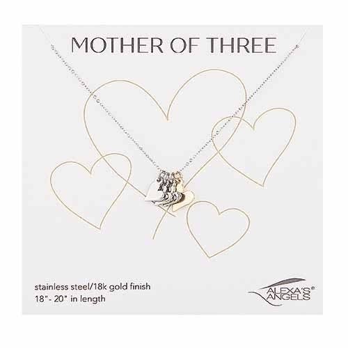 Mother of Three Necklace; Adjustable
