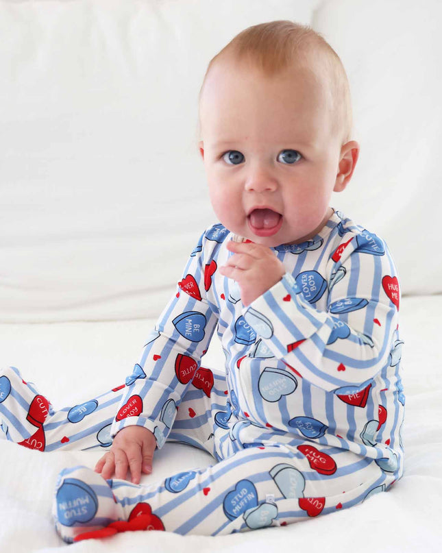 Boys Sweet Like Candy Zipper Footie