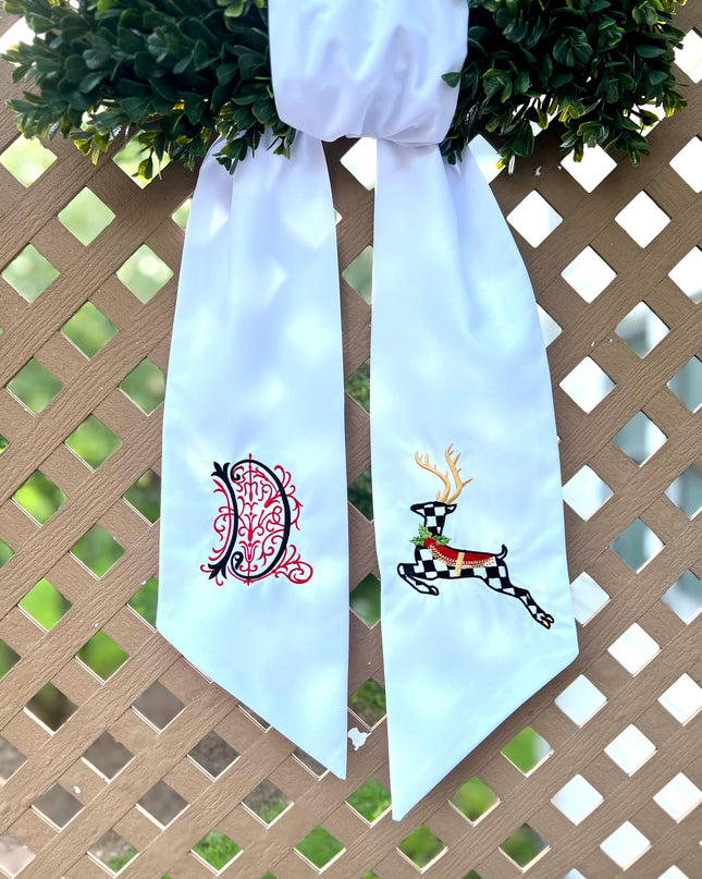 Personalized Outdoor Wreath Sash-Weather Resistant