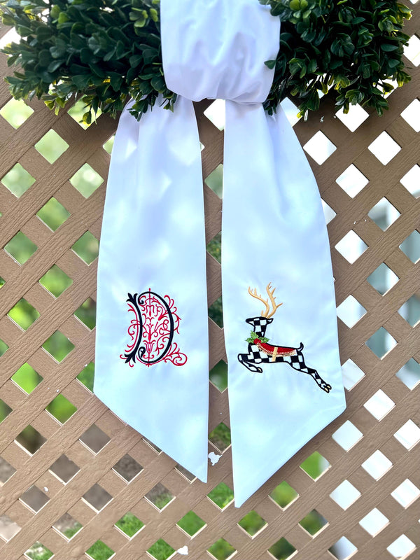 Personalized Outdoor Wreath Sash-Weather Resistant