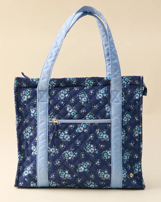 The Everyday Quilted Tote Bag–Endless Daydream Navy