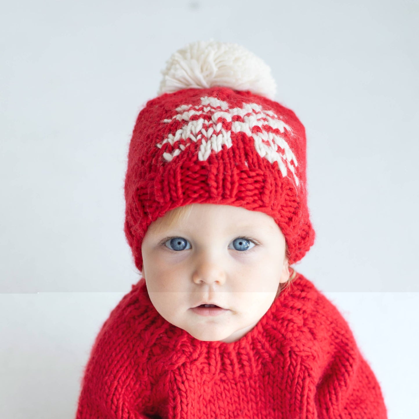 Snowflake Red Beanie Hat