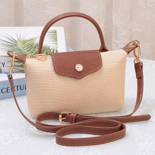 SC781 Lacey Straw Mini Crossbody Bag