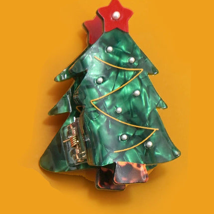 CHRISTMAS TREE SANTA SNOWMAN HAIR CLAW CLIPS | 40H939