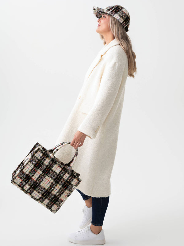 Black/White Check Romy Tote