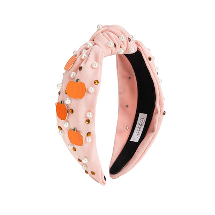 Pumpkin Pearl Gemstone Headband - Kids Hair Accessories
