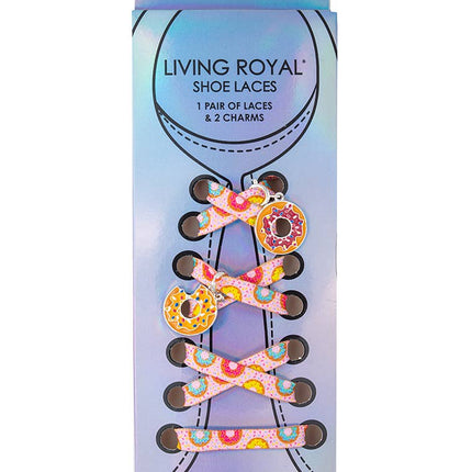 Shoelaces w/ Charms Set - Sprinkle Donuts