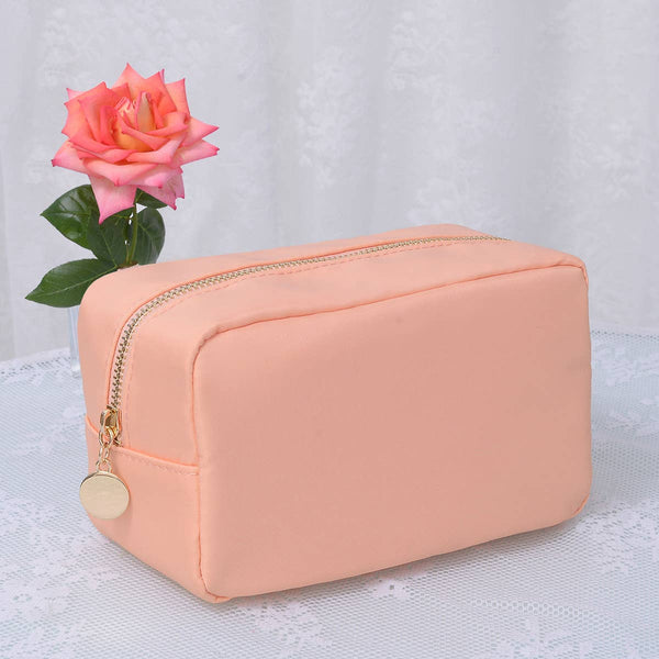 Personalized Emma Round Zippered Nylon Cosmetic Pouch Bag