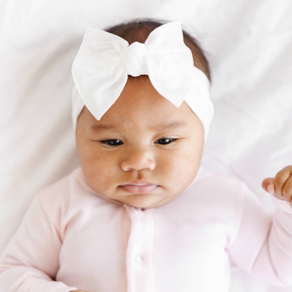 THE KNOT Soft nylon headband: white