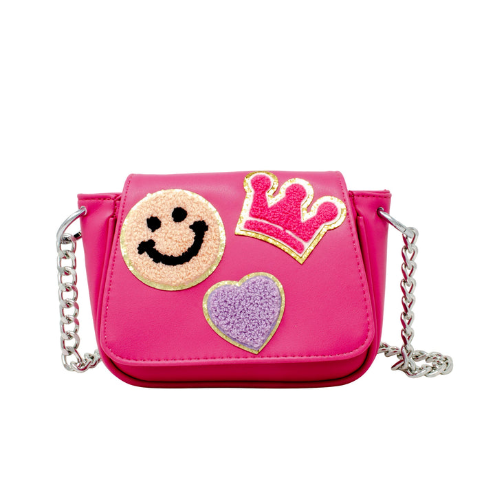 Girls Crossbody Patch Handbag-Pink or Purple