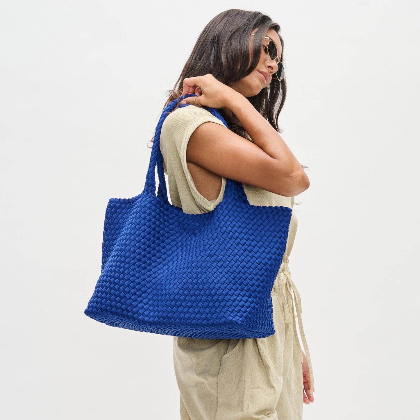 Sky's The Limit - Large Woven Neoprene Tote-Olive Color