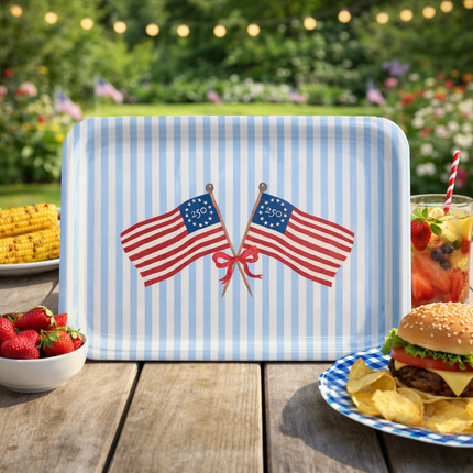 Freedom250® American Flag Patriotic Serving Tray: 3 Sizes