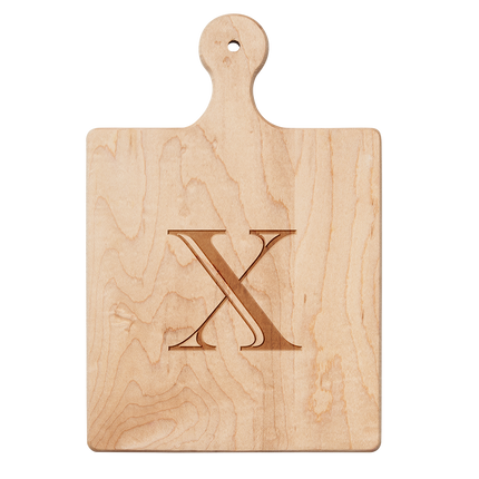 Artisan Maple Paddle Board | Single Letter Monogram | 9"x6"