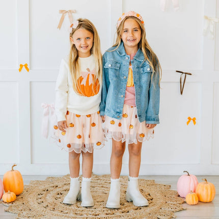 Pumpkin Pearl Gemstone Headband - Kids Hair Accessories