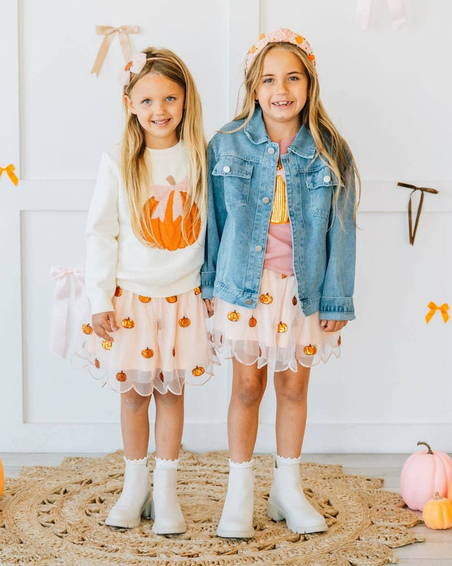 Pumpkin Pearl Gemstone Headband - Kids Hair Accessories