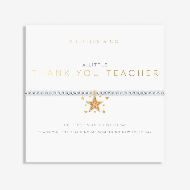 A Little 'Thank You Teacher' Bracelet-Silver