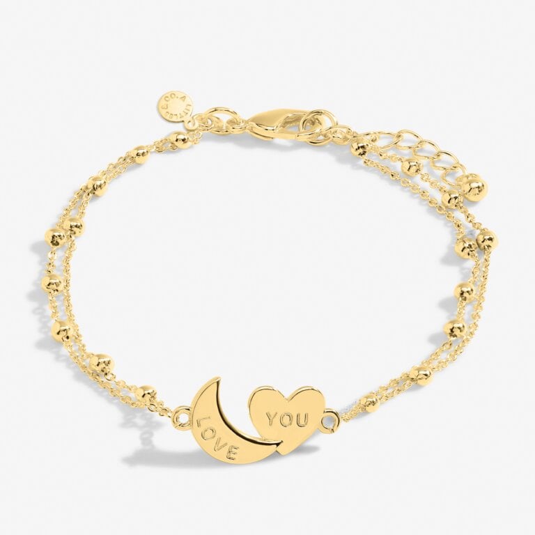 Forever Yours 'Love You To The Moon And Back' Bracelet In Gold-Tone Plating