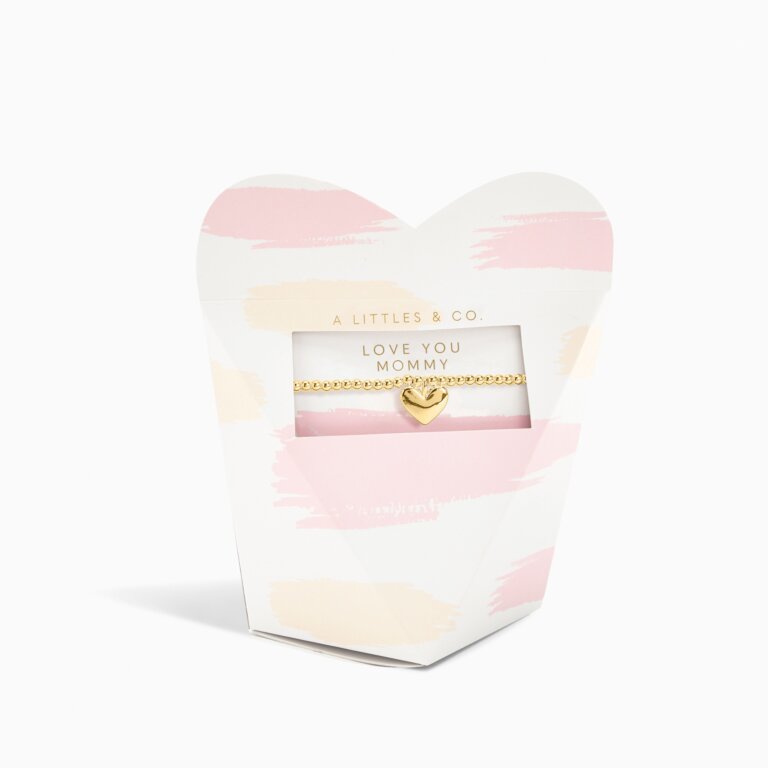 Mother's Day From The Heart Gift Box 'Love You Mommy' Bracelet In Gold-Tone Plating