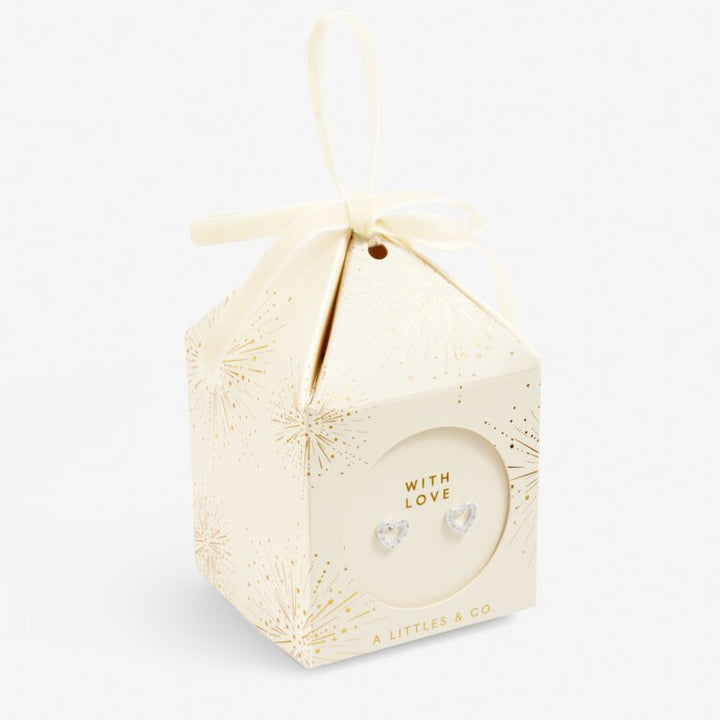 Earring Bauble 'With Love' Stud Earrings-Gift Box