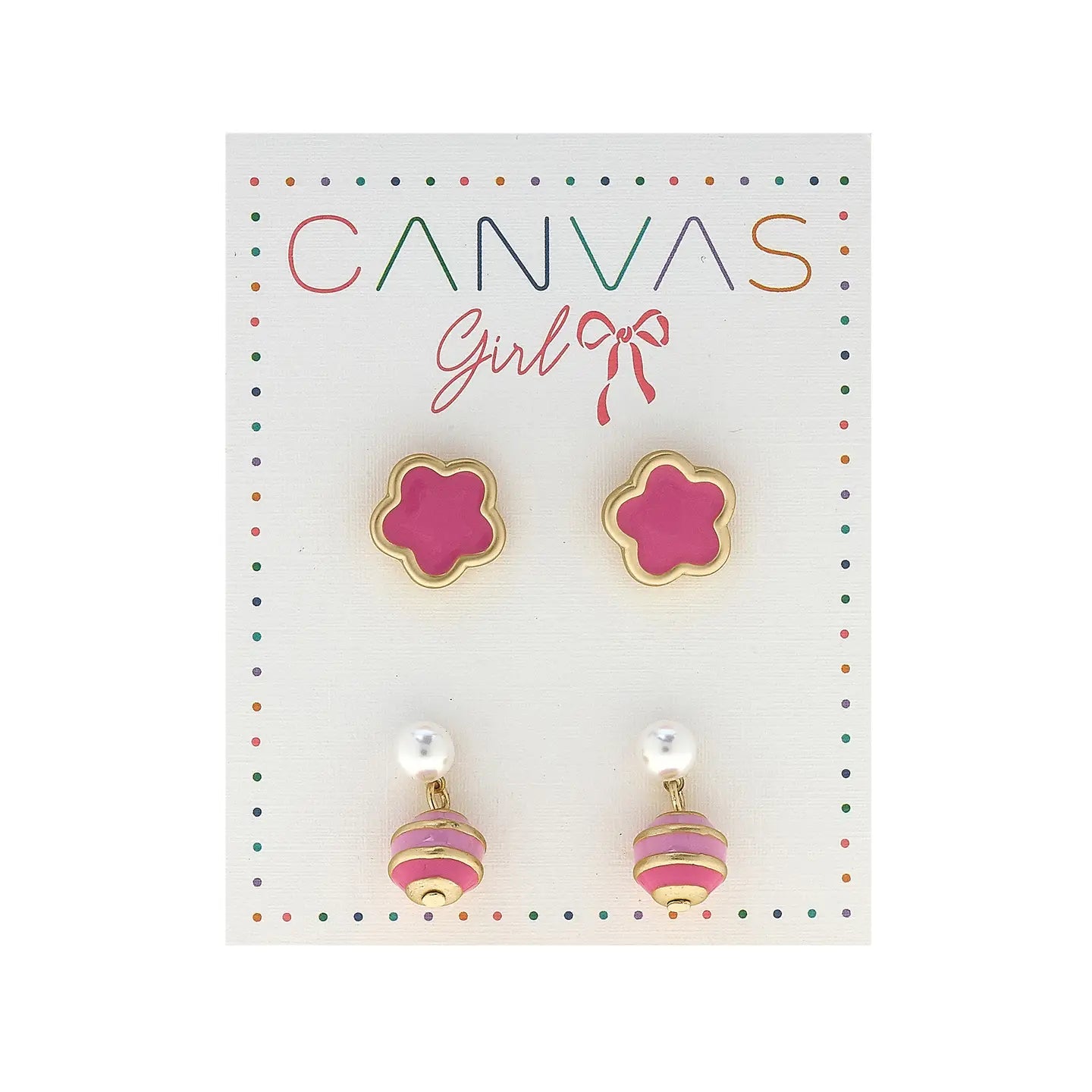 Molly Flowers & Macarons Children's Stud Earrings Set of 2