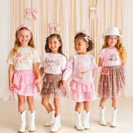 Pink Bandana Western Skort - Kids Boutique Clothing - Fall