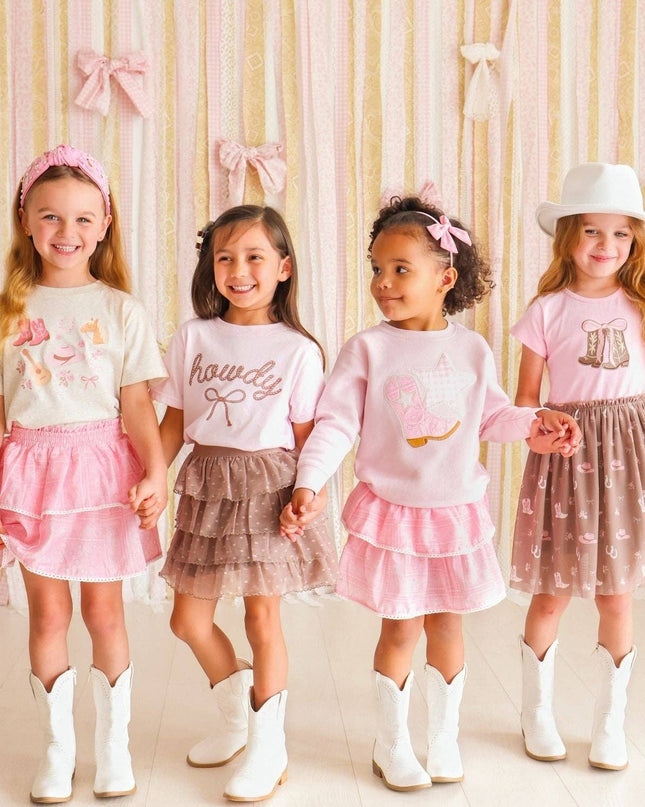Pink Bandana Western Skort - Kids Boutique Clothing - Fall