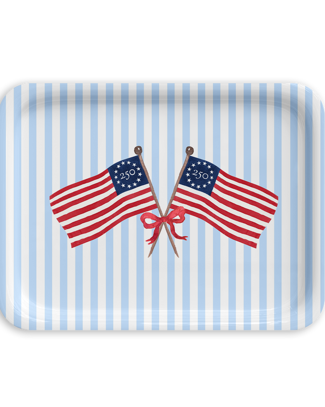 Freedom250® American Flag Patriotic Serving Tray: 3 Sizes