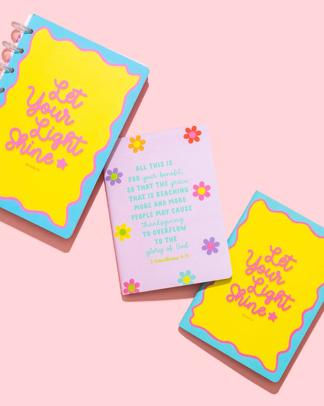 Spiral Disc Notebook - "Let Your Light Shine"
