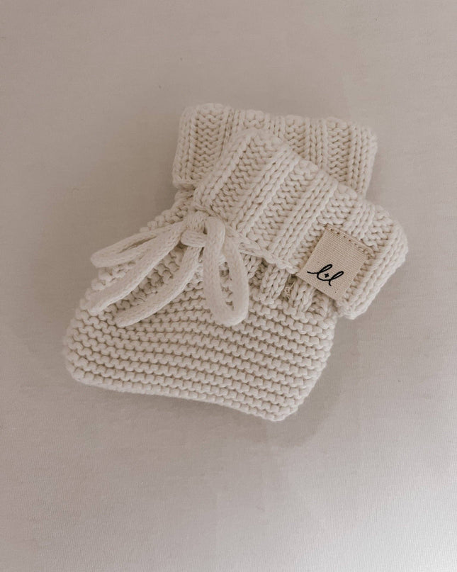 Luna + Luca Organic Booties - White