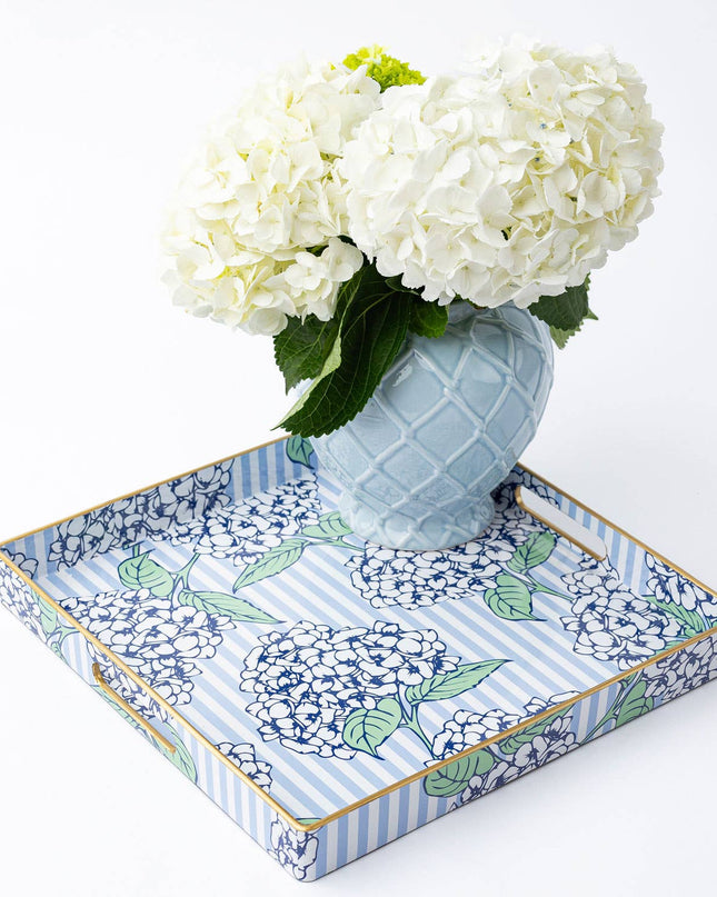 Hydrangea Stem Square Tray