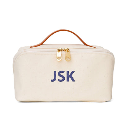"Gabby" Canvas Make Up Bag (Personalizable)