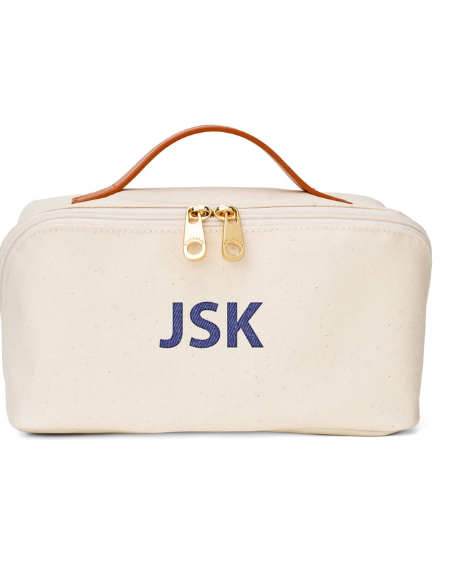 "Gabby" Canvas Make Up Bag (Personalizable)