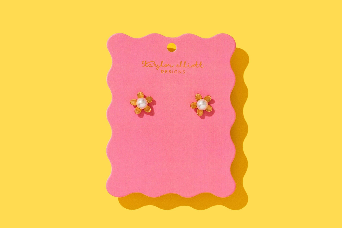 Gold Plated Stud Earrings - Kali