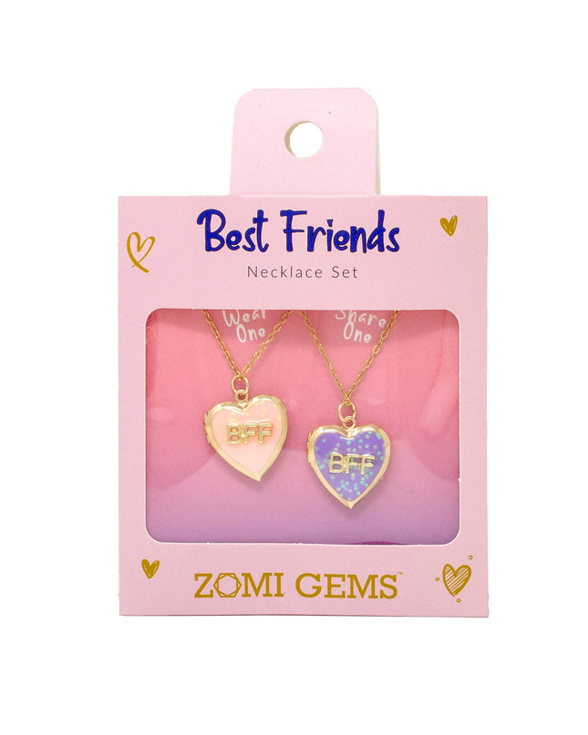 BFF Heart Locket Necklace Set
