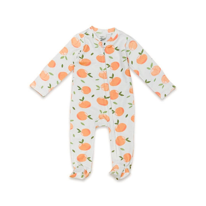 Peaches Zipper Footie Baby Coverall (Organic Jersey)