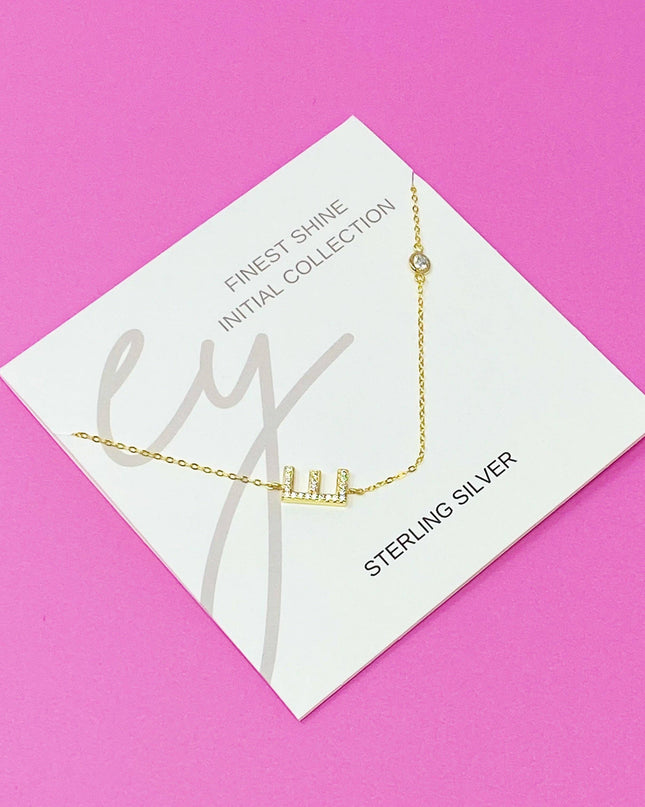 Finest Shine Initial Sterling Silver Necklace