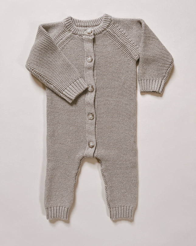 Luna + Luca Classic Purl Knit Jumpsuit - Heather Beige